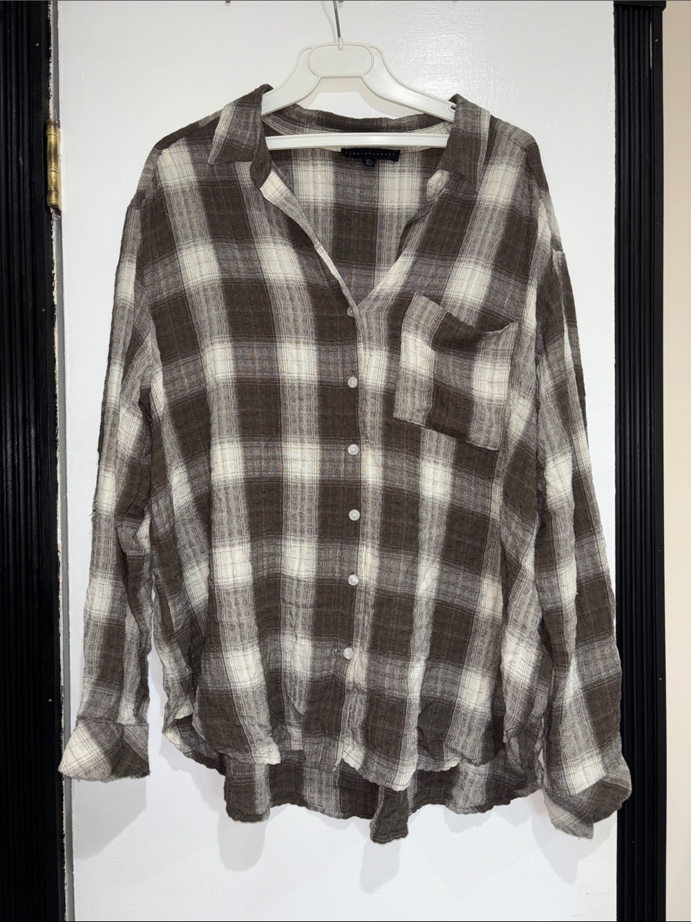 Relaxed Plaid Button-Down Shirt